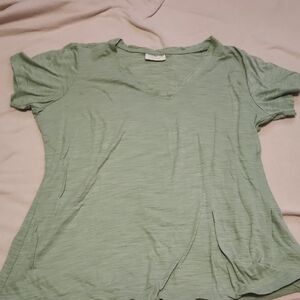 Bobbie Brooks Light Green V-Neck Tee
